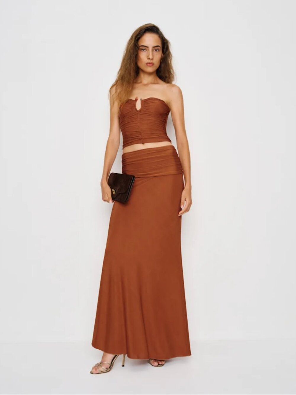 Reformation Amir Knit Two Piece Orange - Size S